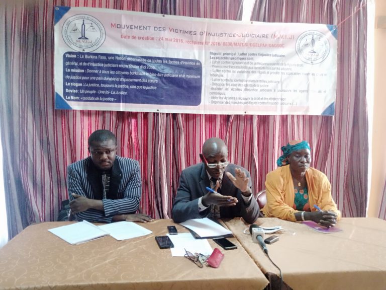 Pouvoir du MPSR : un mouvement dit victime d’injustice en félicite.