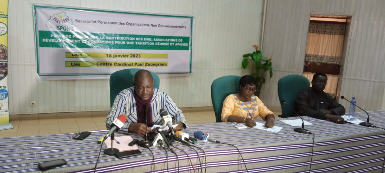 Burkina ONG et insécurité : pour une transition réussie, le SPONG accompagnera les autorités