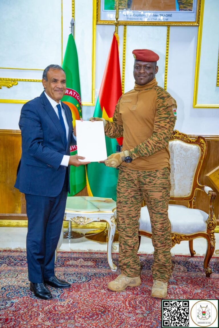 Audience : « L’Égypte est prête à renforcer toutes sortes de coopération avec le Burkina Faso »